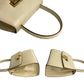 CELINE Handbag Calfskin white logo Metal Women Used Authentic