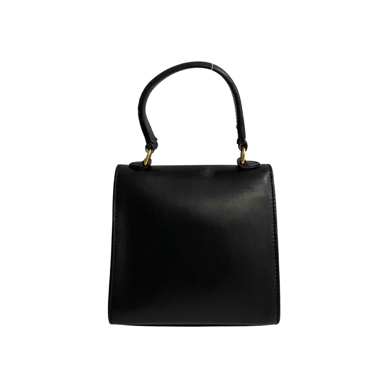CELINE Handbag leather black ring Women Used Authentic