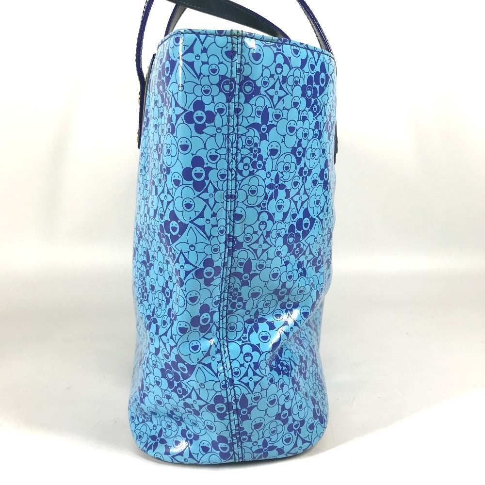 LOUIS VUITTON Tote Bag M93161 Leather / PVC blue Cosmic Blossom Cosmic PM Women Used Authentic
