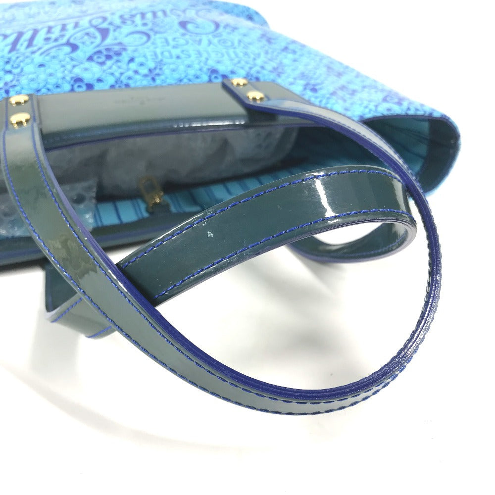 LOUIS VUITTON Tote Bag M93161 Leather / PVC blue Cosmic Blossom Cosmic PM Women Used Authentic