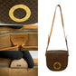 CELINE Shoulder Bag Leather, PVC Brown Macadam Women Used Authentic