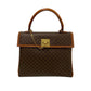 CELINE Handbag Leather, PVC Brown Macadam Blason Triomphe Pattern logo ring Metal Women(Unisex) Used Authentic