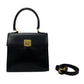 CELINE Shoulder Bag Calfskin, Leather black logo ringMetal Women Used Authentic