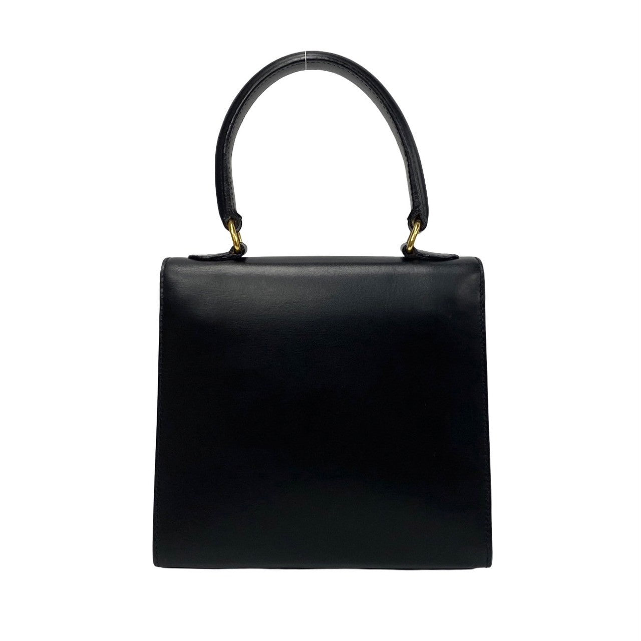 CELINE Shoulder Bag Calfskin, Leather black logo ringMetal Women Used Authentic