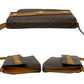 CELINE Shoulder Bag Leather, PVC Brown Macadam Blason Triomphe Pattern Women Used Authentic