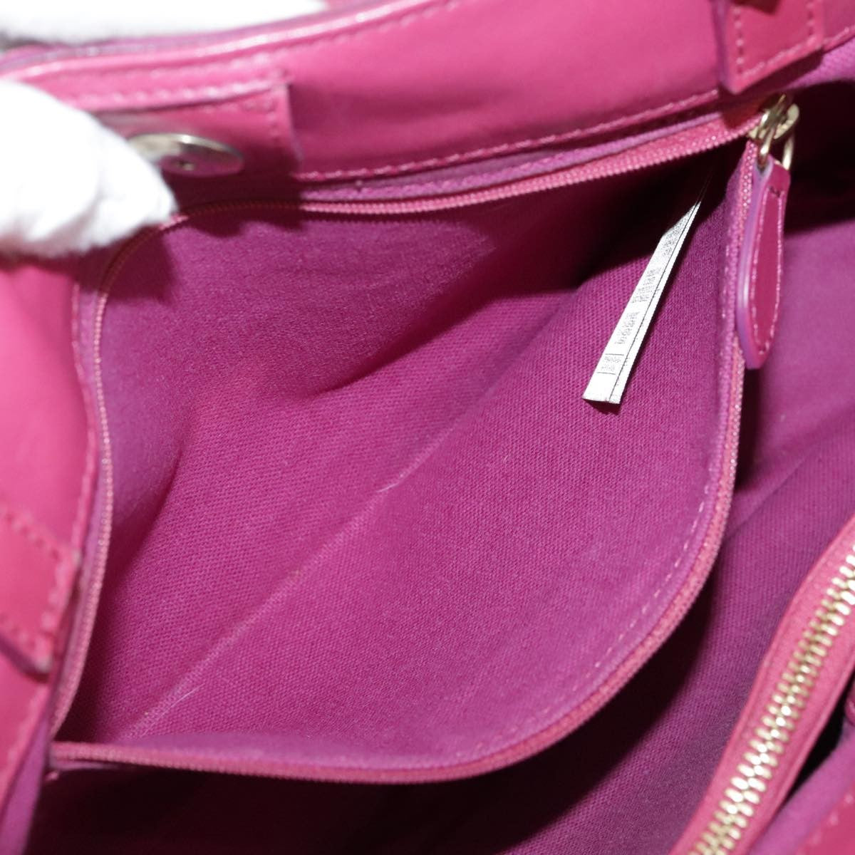 BURBERRY Blue Label Leather Hand Bag Pink Gold