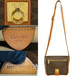 CELINE Shoulder Bag Leather, PVC Brown Macadam Blason Triomphe Pattern logo ring Metal Women Used Authentic