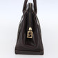 FENDI Zucca Canvas Hand Bag Black Brown Auth