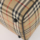 Burberrys Nova Check Boston Bag Canvas Brown Gold