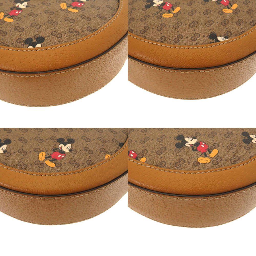 GUCCI Shoulder Bag 603938 GG Supreme Brown Disney Mickey Women Used Authentic