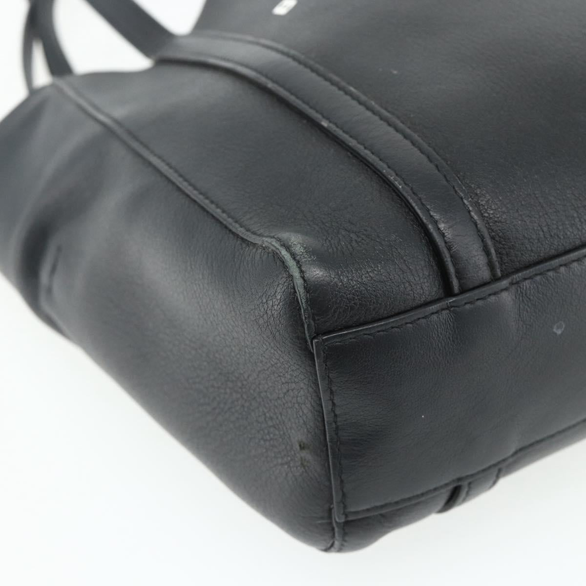 BALENCIAGA Two Way Mini Tote Bag Black Silver