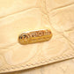 FENDI Shoulder Bag Embossed leather Ivory Women Used Authentic