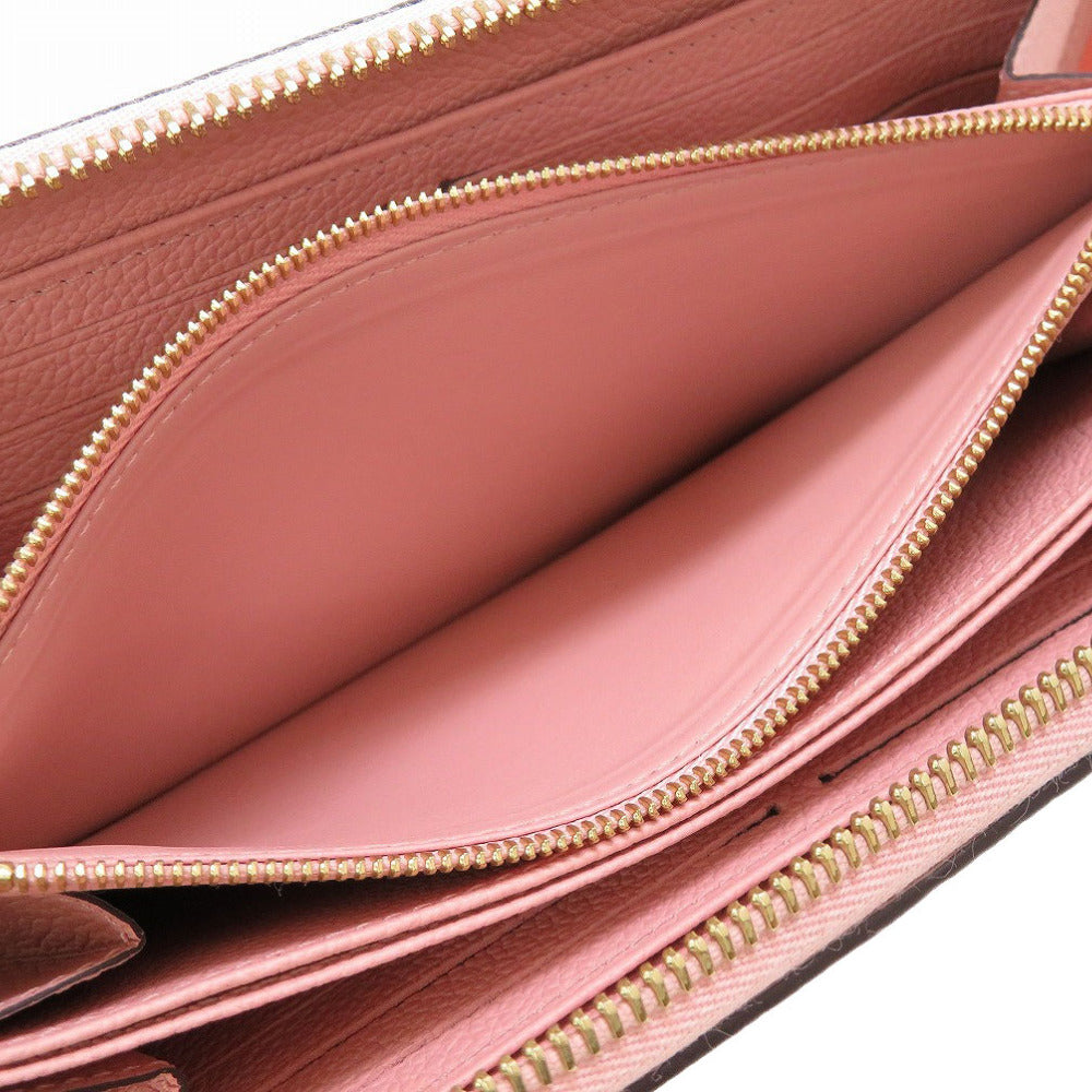 LOUIS VUITTON Long Wallet Purse M64090 Monogram Ann Platt Rose poodle Zip Around Monogram Unplant Zippy wallet Women Used Authentic