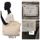 PRADA Tote Bag leather White Ivory Gold Metal Tote Bag Shoulder Bag 2way Vitterodino Women Used Authentic