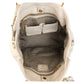 PRADA Tote Bag leather White Ivory Gold Metal Tote Bag Shoulder Bag 2way Vitterodino Women Used Authentic