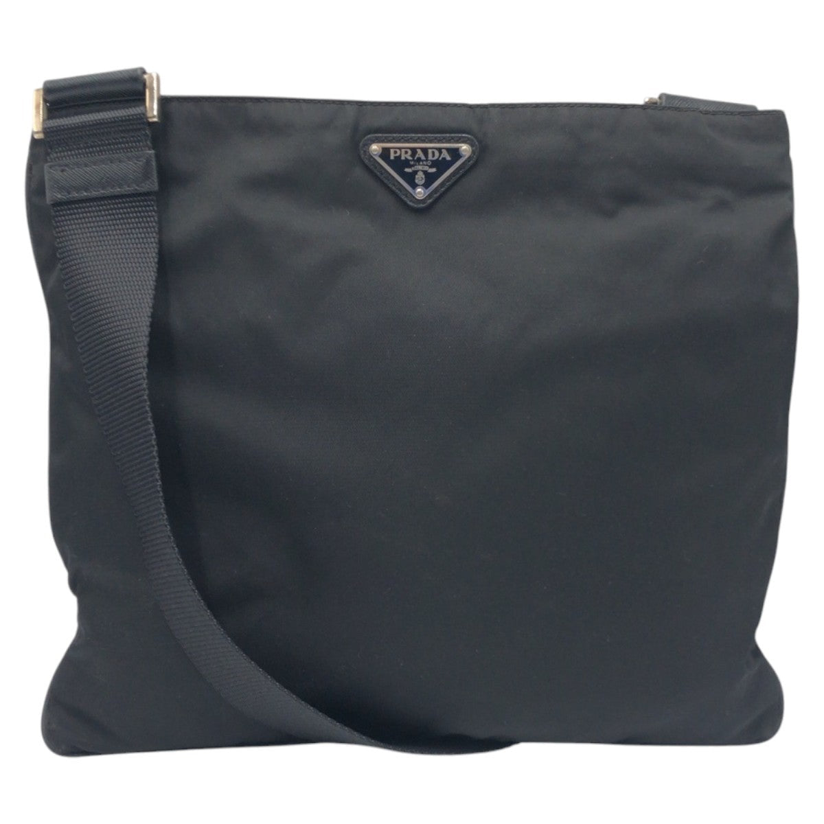 PRADA Shoulder Bag Nylon Black black Shoulder Bag Unisex Test Triangular logo Women Used Authentic
