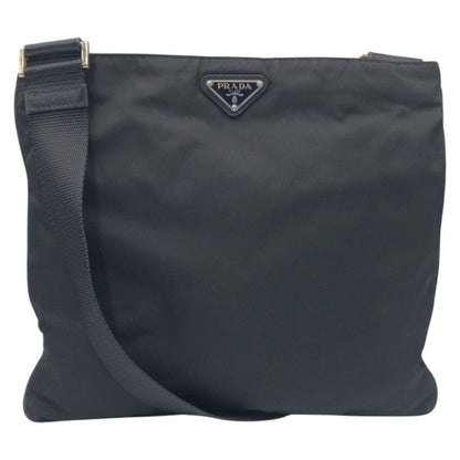 PRADA Shoulder Bag Nylon Black black Shoulder Bag Unisex Test Triangular logo Women Used Authentic