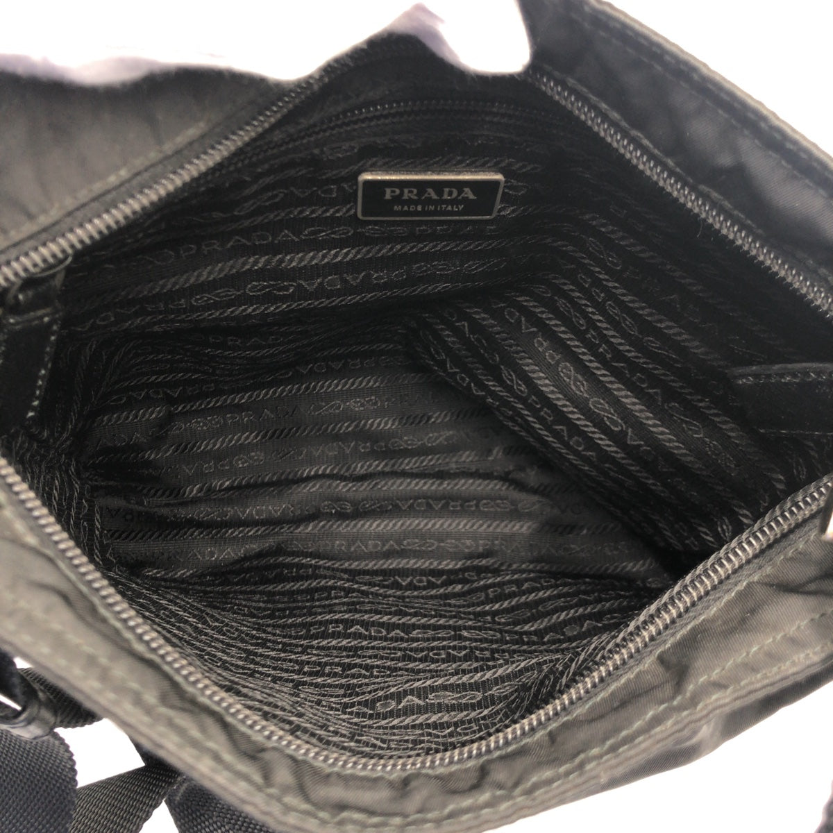 PRADA Shoulder Bag Nylon Black black Shoulder Bag Unisex Test Triangular logo Women Used Authentic