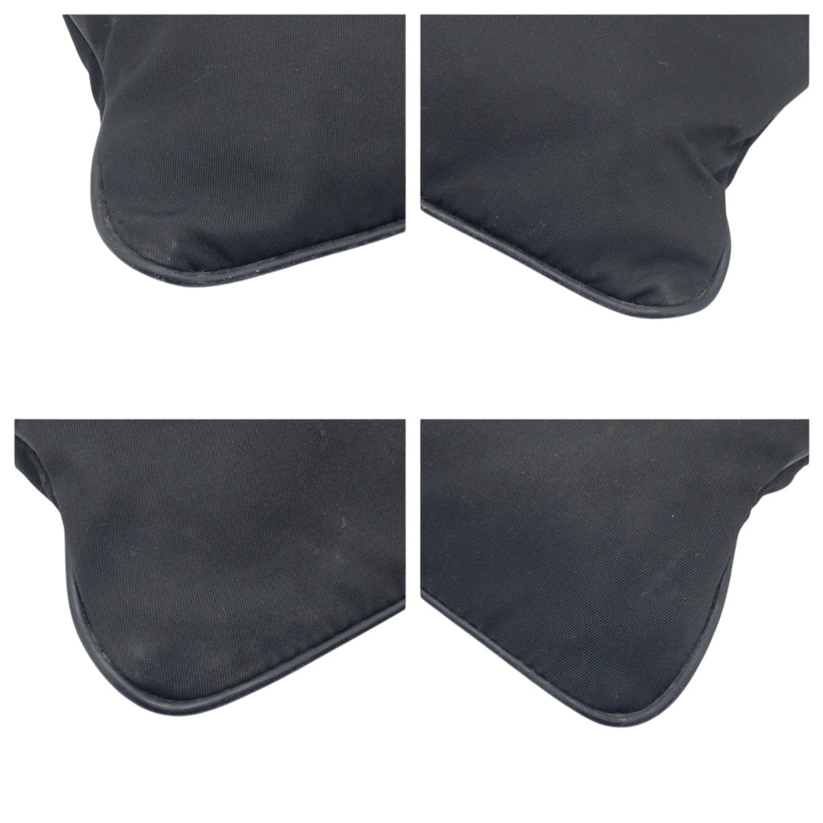 PRADA Shoulder Bag Nylon Black black Shoulder Bag Unisex Test Triangular logo Women Used Authentic