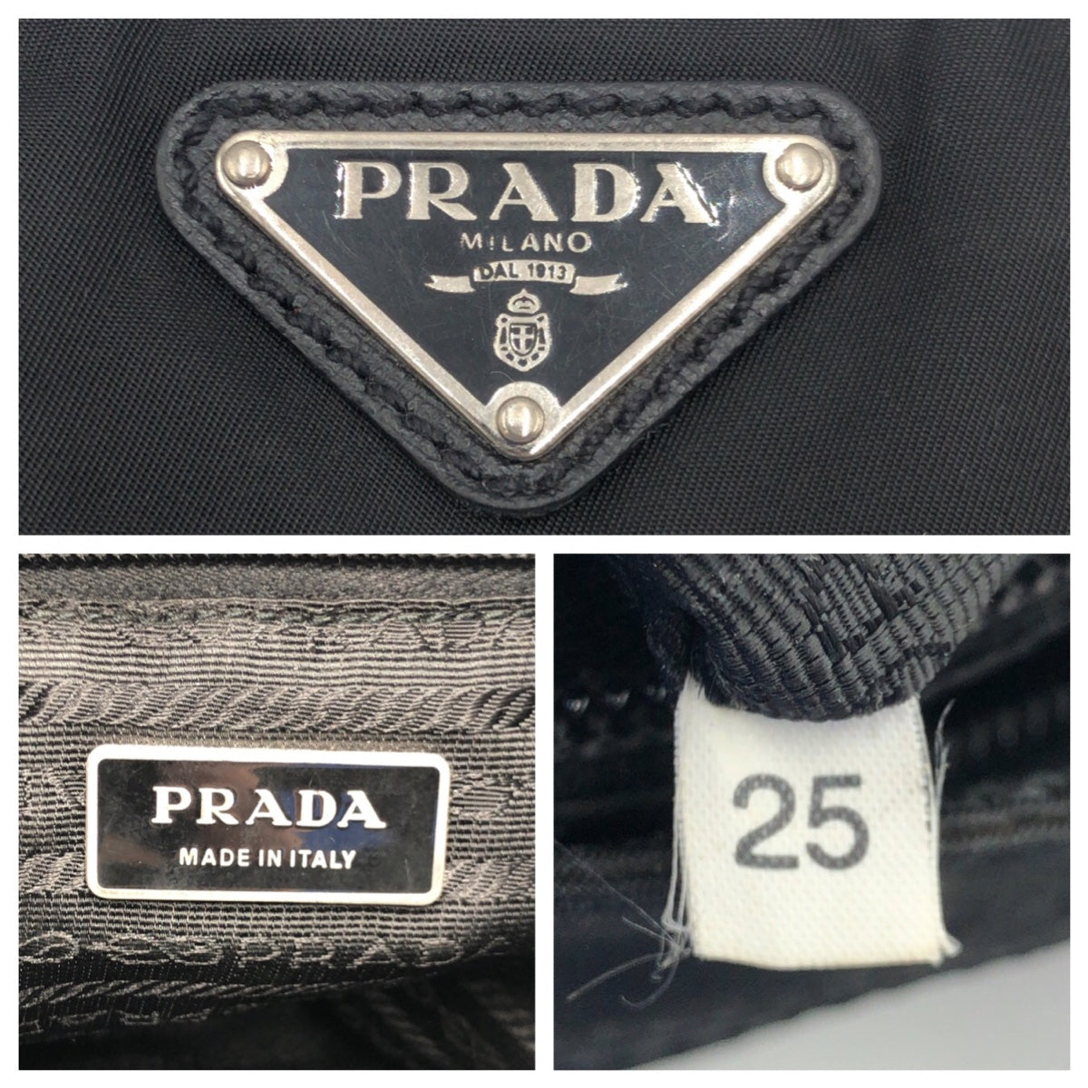 PRADA Shoulder Bag Nylon Black black Shoulder Bag Unisex Test Triangular logo Women Used Authentic