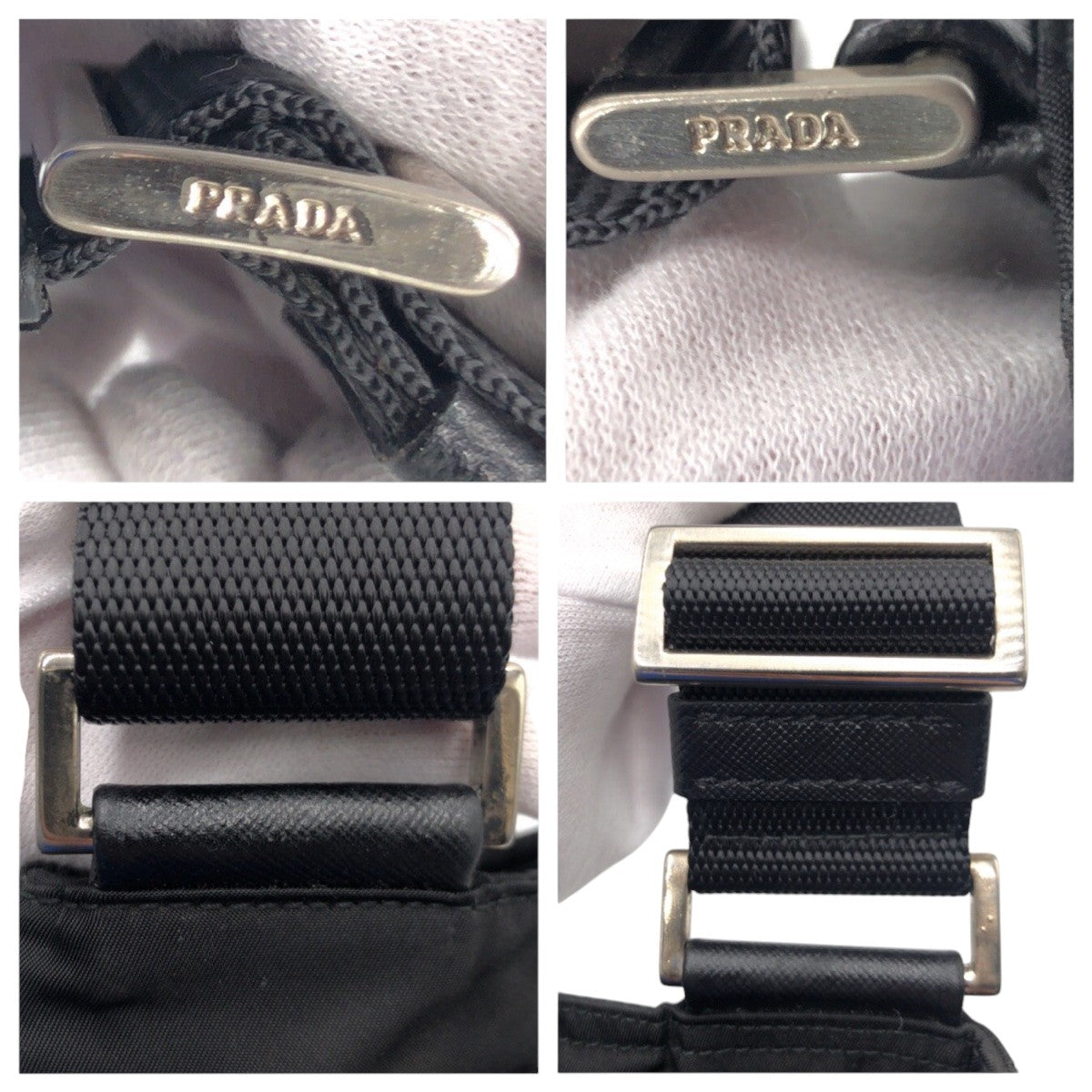 PRADA Shoulder Bag Nylon Black black Shoulder Bag Unisex Test Triangular logo Women Used Authentic