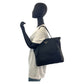 PRADA Tote Bag Nylon Black SilverMetal Tote Bag Shoulder Bag Test Triangle With logo Women Used Authentic