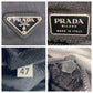 PRADA Tote Bag Nylon Black SilverMetal Tote Bag Shoulder Bag Test Triangle With logo Women Used Authentic