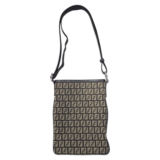 FENDI Shoulder Bag 2305 8BT079 JQ4 049 canvas Brown Shoulder bag, pochette, unisex Zucchino Women Used Authentic
