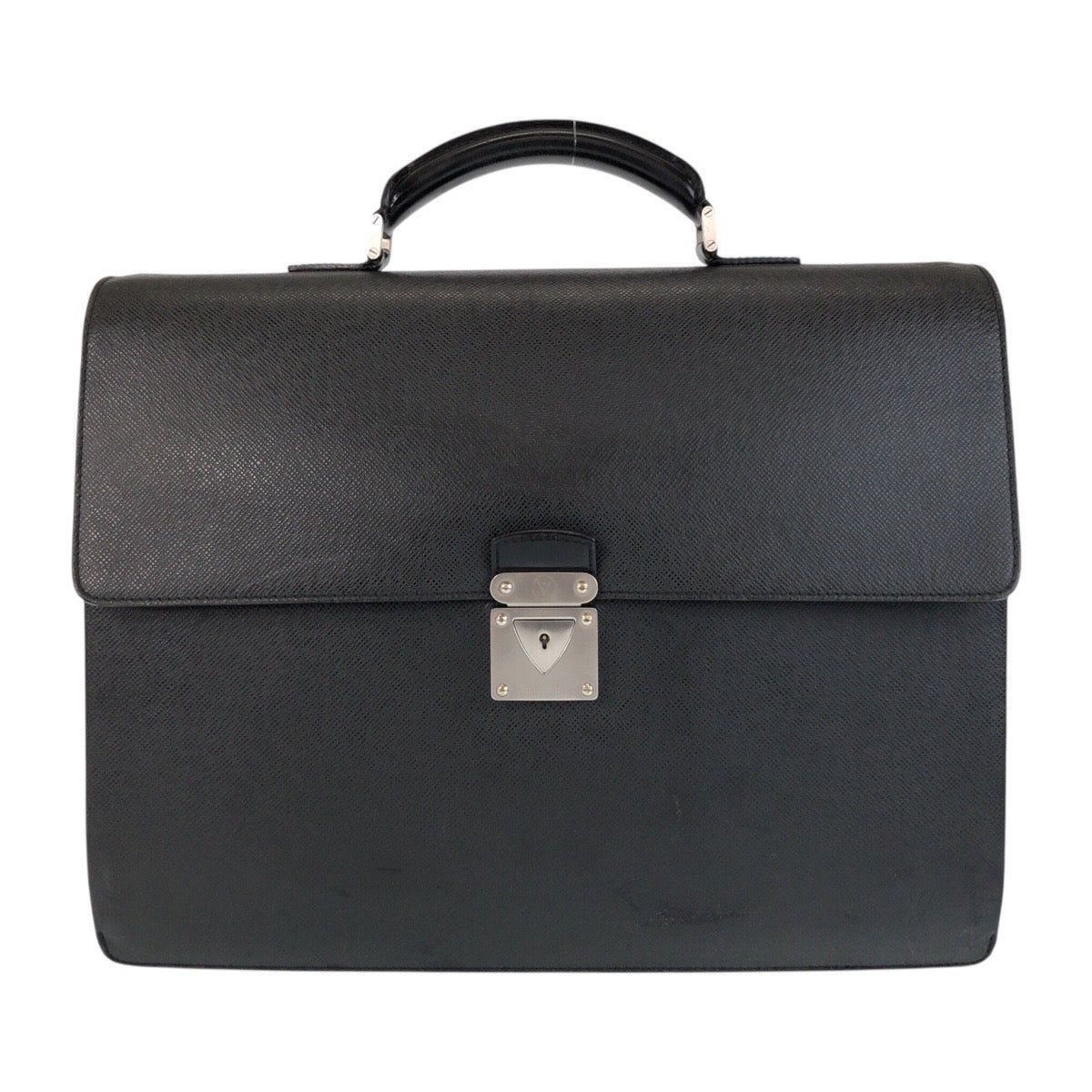 LOUIS VUITTON Business bag M31052 leather Ardoise Black SilverMetal Business bag briefcase Taiga Robusto 1 mens Used Authentic