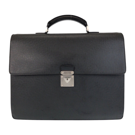 LOUIS VUITTON Business bag M31052 leather Ardoise Black SilverMetal Business bag briefcase Taiga Robusto 1 mens Used Authentic