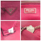 PRADA Tote Bag BN2625 Suede Pink SilverMetal Tote Bag Shoulder Bag Handbag Triangle With logo Women Used Authentic