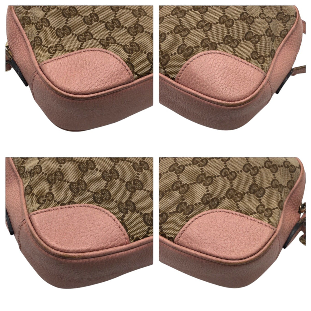 GUCCI Shoulder Bag 449413 GG canvas Pink Beige Brown GG pattern