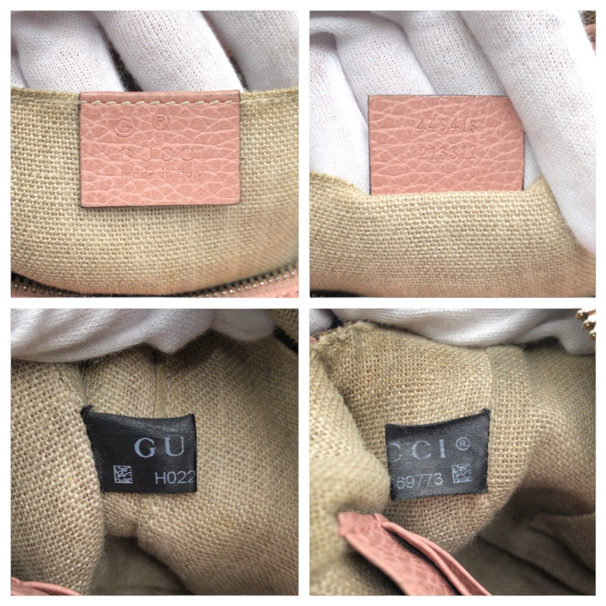 GUCCI Shoulder Bag 449413 GG canvas Pink Beige Brown GG pattern