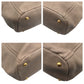 PRADA Tote Bag leather Beige Gold Metal Tote Bag handbag Vitterodino Women Used Authentic
