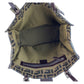 FENDI Tote Bag Canvas, Leather Brown Silver Metal Tote Bag Shoulder Bag Zucca Women Used Authentic
