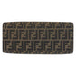 FENDI Tote Bag Canvas, Leather Brown Silver Metal Tote Bag Shoulder Bag Zucca Women Used Authentic