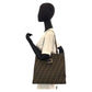 FENDI Tote Bag Canvas, Leather Brown Silver Metal Tote Bag Shoulder Bag Zucca Women Used Authentic