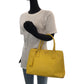 PRADA Shoulder Bag BN1874 leather Yellow Gold Metal Shoulder Bag Handbag 2way Safiano Women Used Authentic