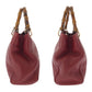 GUCCI Handbag 336032 leather Red brown Handbag Tote Bag Bamboo Women Used Authentic