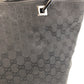 GUCCI Tote Bag 31243 GG canvas, leather Black black Tote Bag Shoulder Bag Women Used Authentic