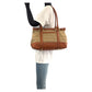BURBERRY Tote Bag Canvas, Leather Brown Check Pattern Women Used Authentic