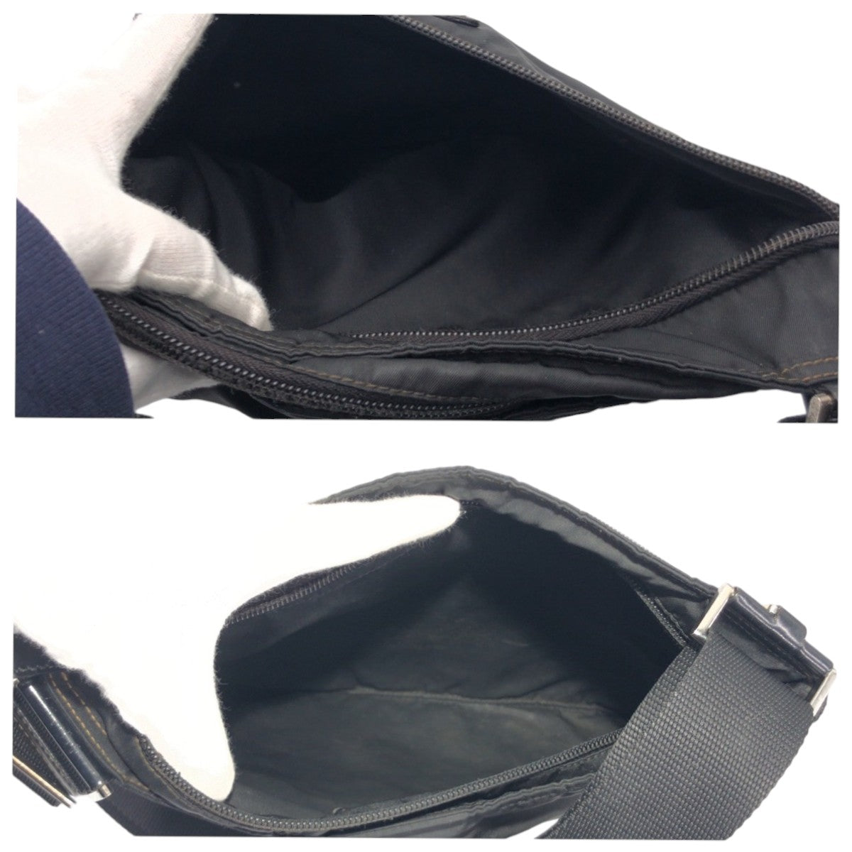 PRADA Shoulder Bag Nylon Black black Shoulder Bag Sacoche Unisex Test Triangular logo mens Used Authentic
