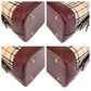 BURBERRY Shoulder Bag Canvas, Leather Beige Bordeaux Gold Metal Shoulder Bag Check Pattern Women Used Authentic