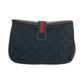 GUCCI Shoulder Bag 10 02 024 GG canvas, leather Black GoldMetal Shoulder Bag pochette Old Gucci Shelly Line Women Used Authentic