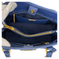 PRADA Handbag leather Blue GoldMetal Handbag Shoulder Bag 2way Safiano Women Used Authentic