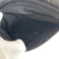 PRADA Shoulder Bag Nylon, Leather Black SilverMetal Shoulder Bag pochette Testo Saffiano Triangle With logo mens Used Authentic