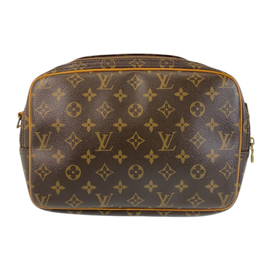 LOUIS VUITTON Shoulder Bag M45254 PVC Brown Gold Metal Shoulder Bag Messenger bag Monogram Reporter PM Women Used Authentic