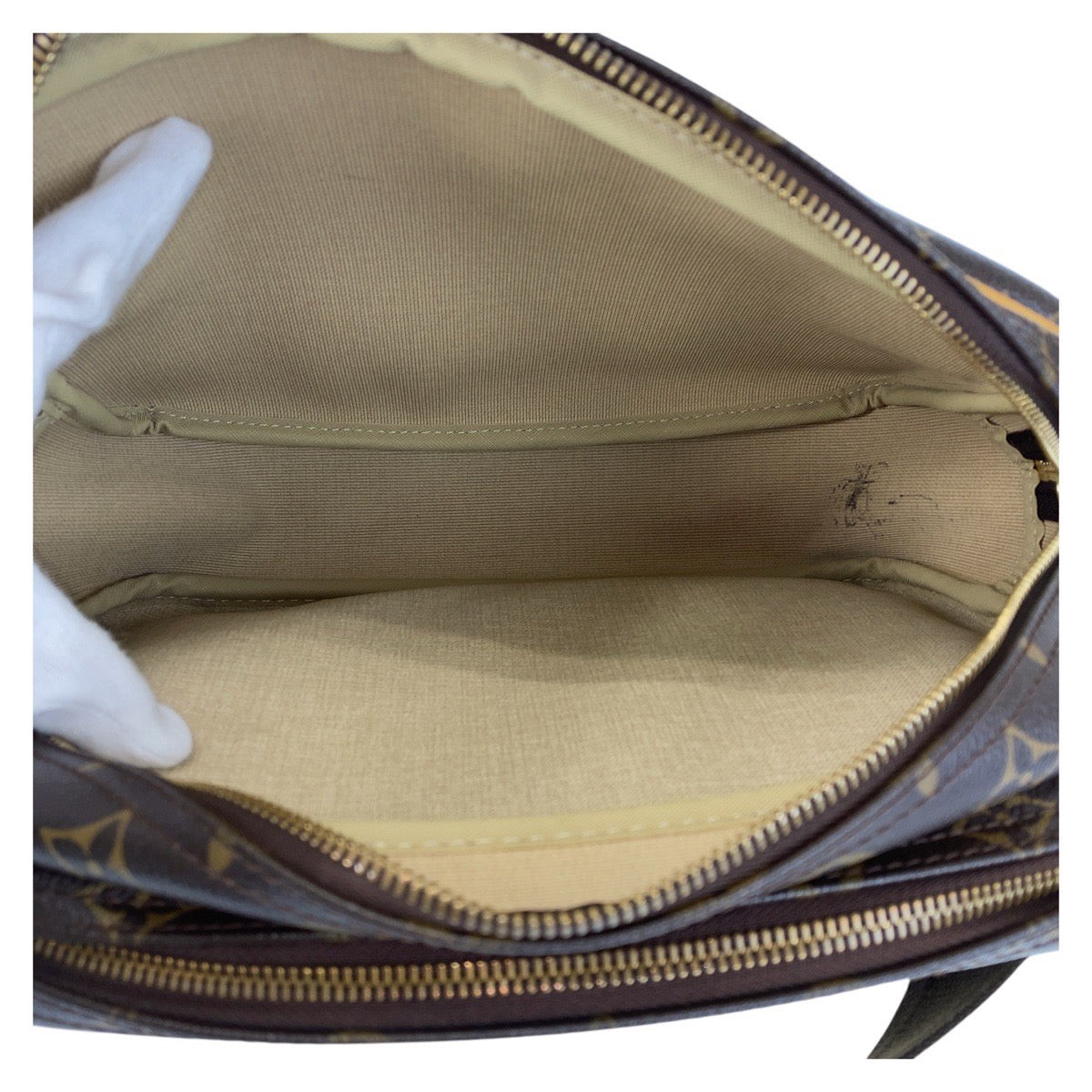 LOUIS VUITTON Shoulder Bag M45254 PVC Brown Gold Metal Shoulder Bag Messenger bag Monogram Reporter PM Women Used Authentic