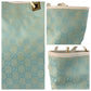 GUCCI Tote Bag 002 1098 GG canvas, leather Mint Light Blue Gold Metal Tote Bag Shoulder Bag Women Used Authentic