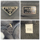 PRADA Tote Bag Nylon Black SilverMetal Tote Bag Shoulder Bag Test Triangle With logo Women Used Authentic